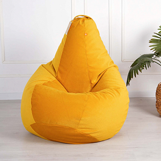Кресло груша "Bormio" велюр - желтый